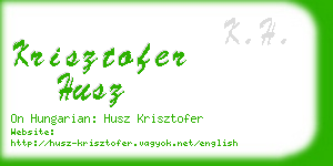 krisztofer husz business card